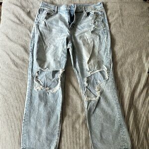 American Eagle Super High Rise Ankle Straight Jeans